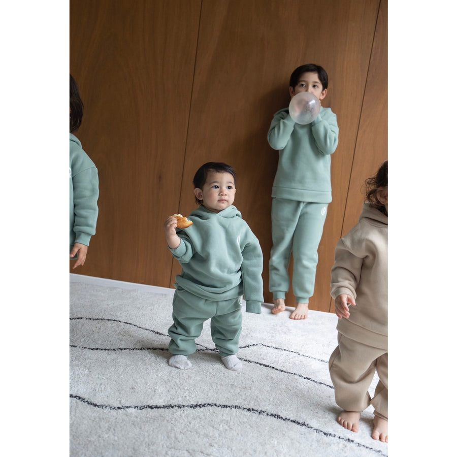 KIDS FLEES LINED SWEATPANTS / MINT GREEN