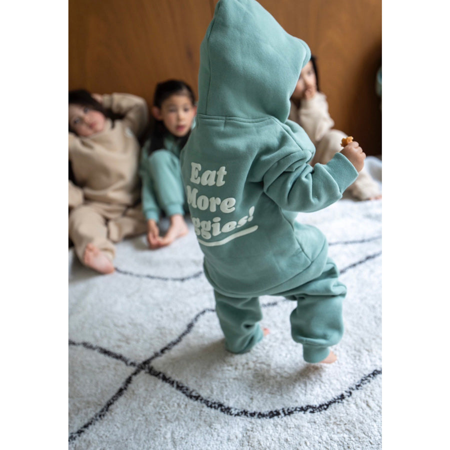 KIDS FLEES LINED SWEATPANTS / MINT GREEN