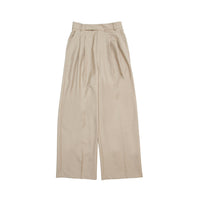 WIDE TUCK PANTS / BEIGE