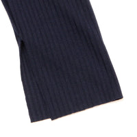 RIBBED-KNIT SHIRT DRESS / NAVY