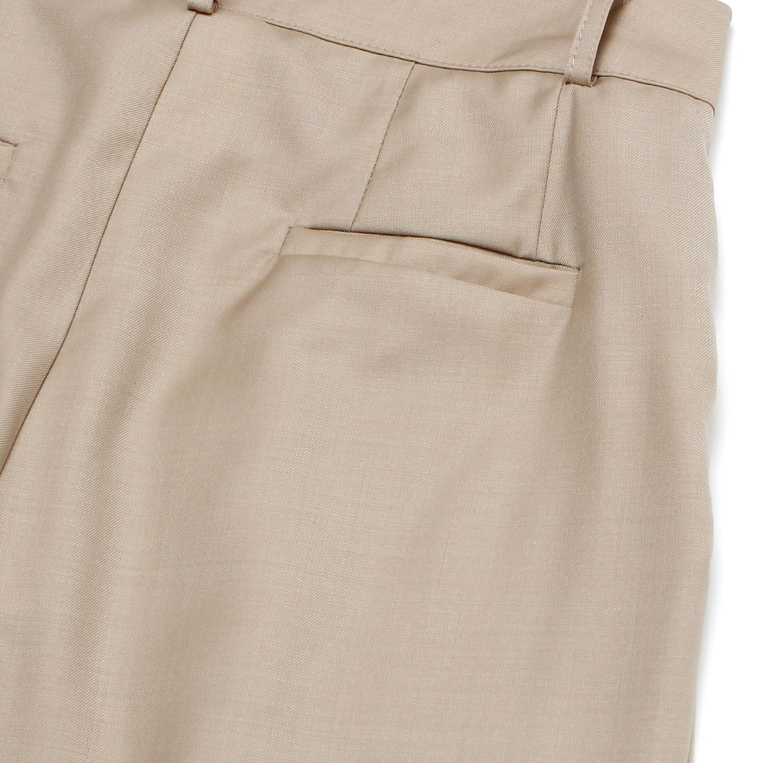 WIDE TUCK PANTS / BEIGE